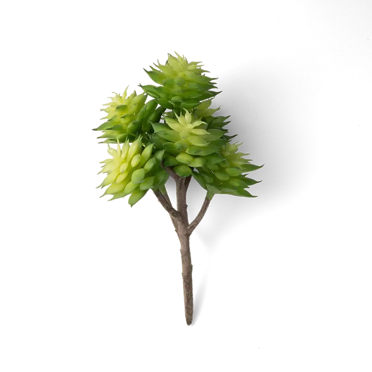 Chive Premium Artificial Succulent Green Echeveria Spray