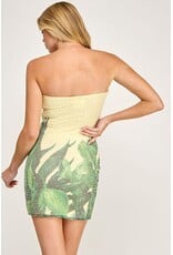 The Vintage Shop Verdant Lumière Mini Dress