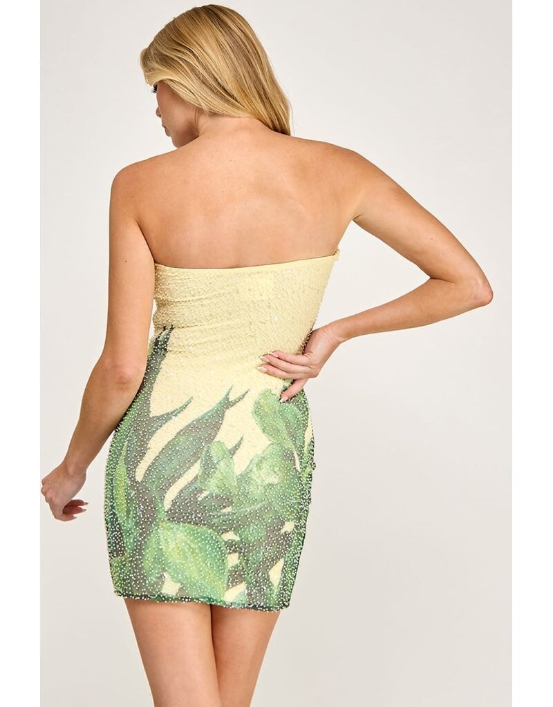 The Vintage Shop Verdant Lumière Mini Dress