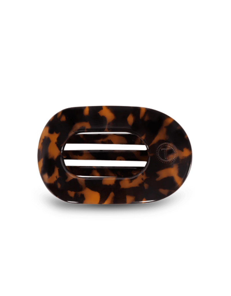 Teleties Small Flat Round Clip - Neutrals