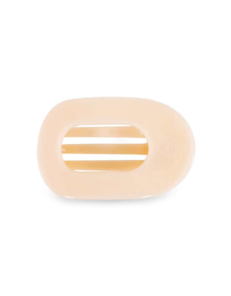 Teleties Medium Flat Round Clip - Neutrals