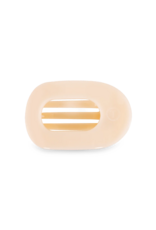 Teleties Large Flat Round Clip - Neutrals