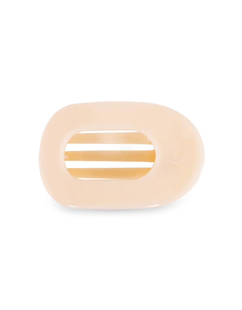 Teleties Large Flat Round Clip - Neutrals