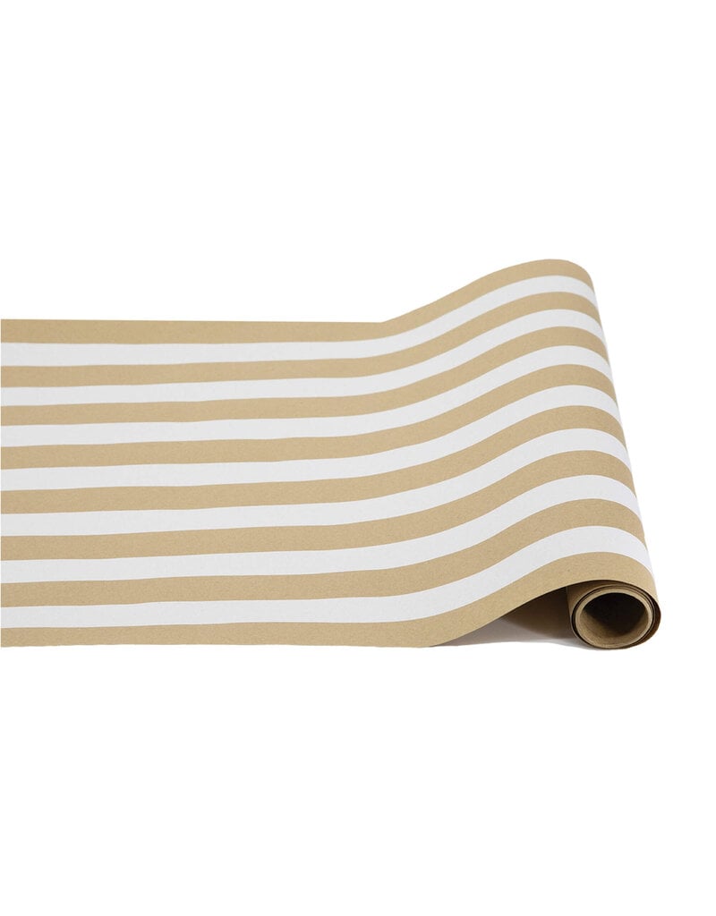 Hester & Cook Kraft Stripe Table Runner White