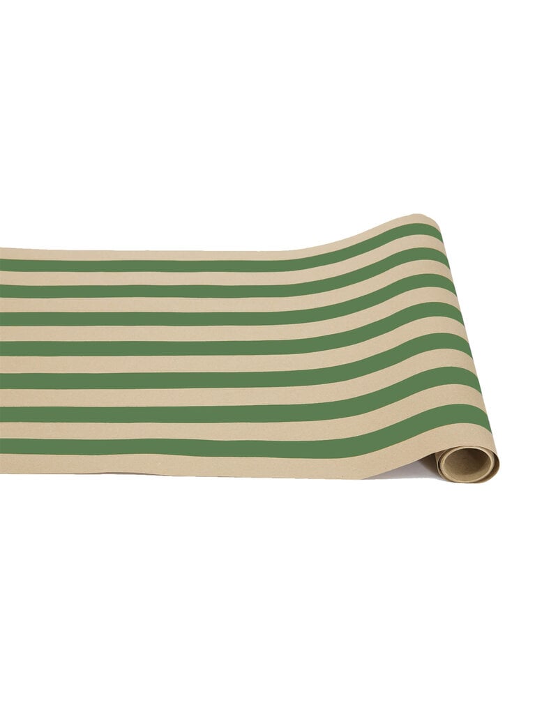 Hester & Cook Kraft Stripe Table Runner Green