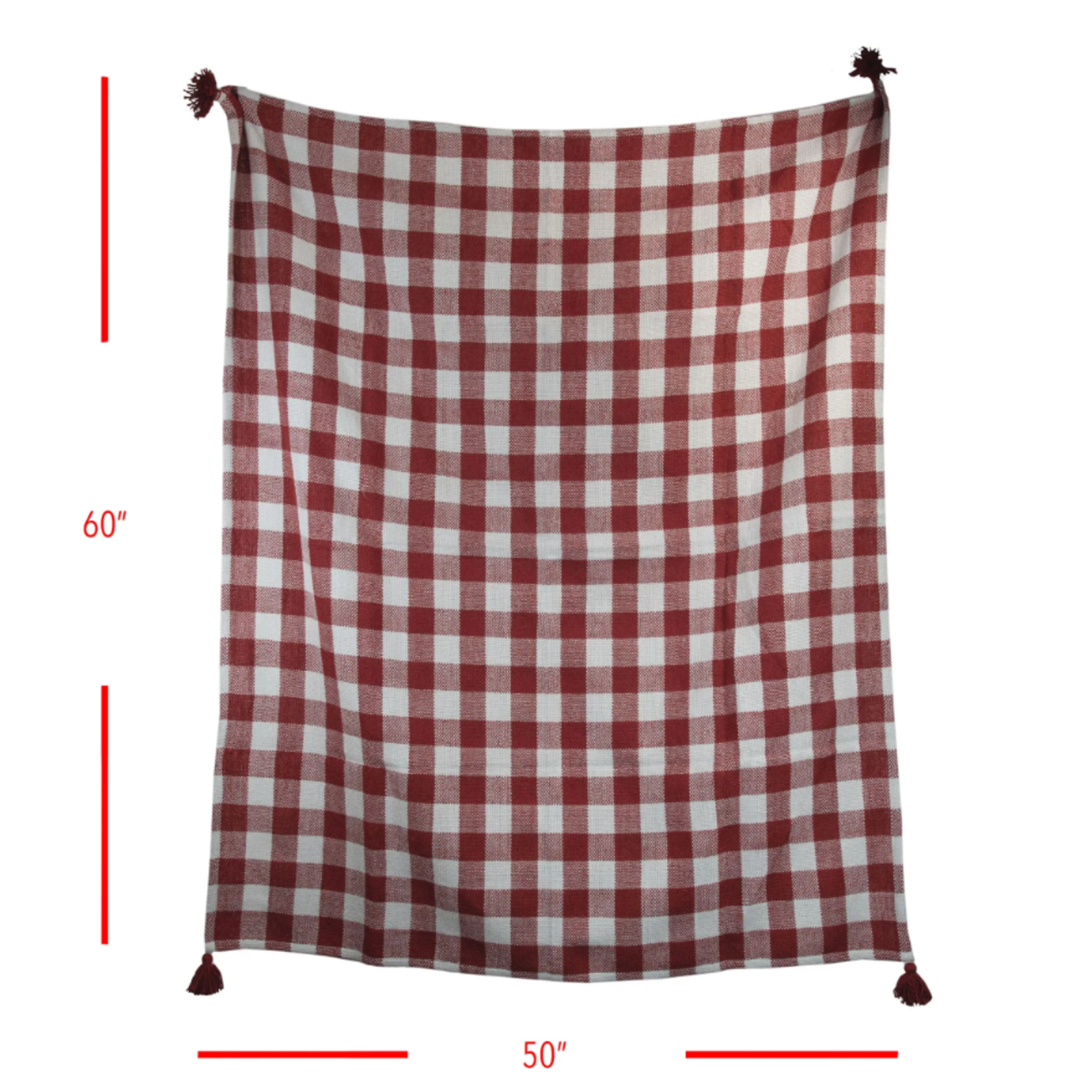 Foreside Home Bennet Throw - Red