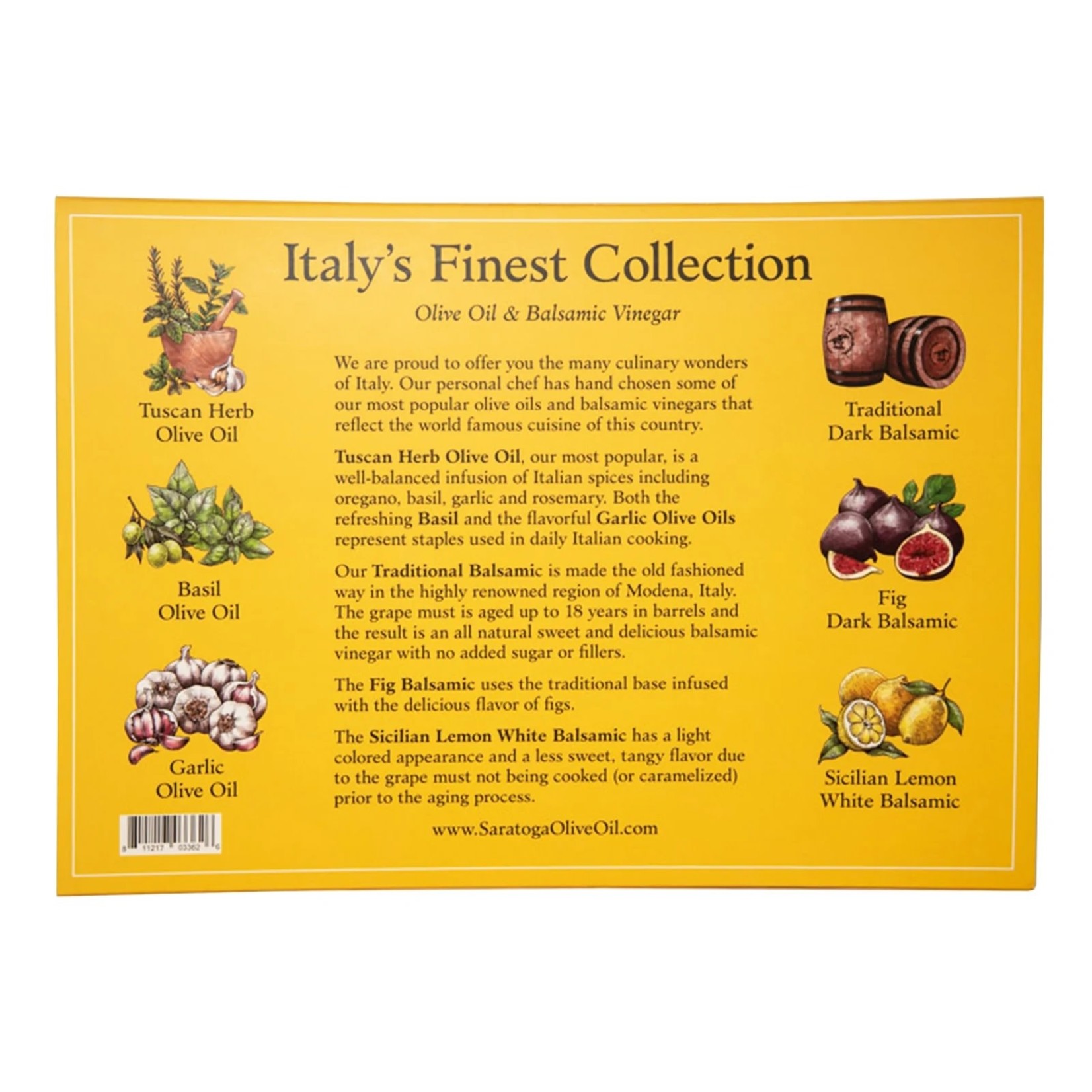 Saratoga Olive Oil Co. Saratoga 60ml Collection - Italy's Finest