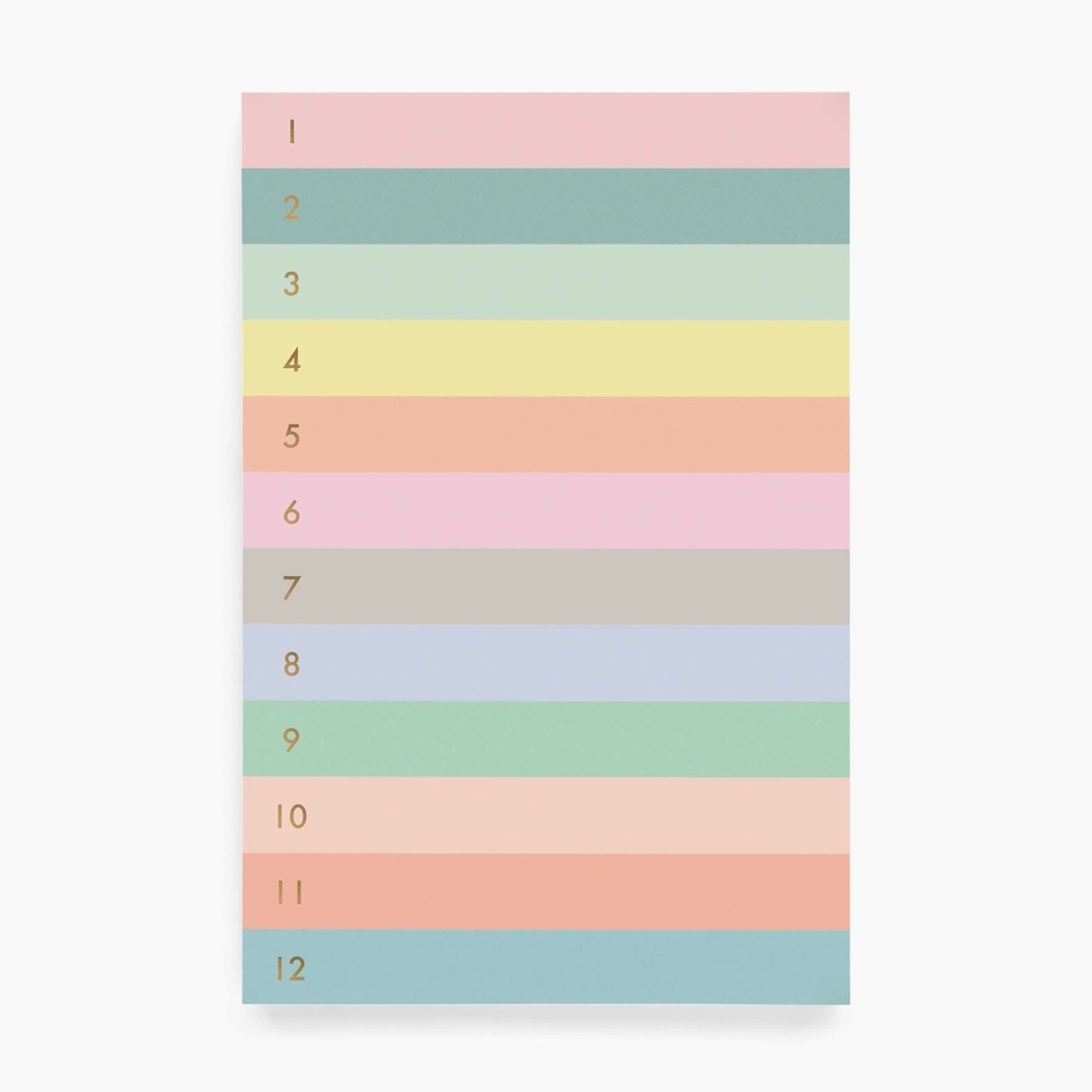Rifle Paper Co Numbered Color Block Large Memo Notepad
