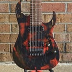 Ibanez Ibanez Custom R8 w/ Bare Knuckle Cold Sweats Distressed Black and Red Satin