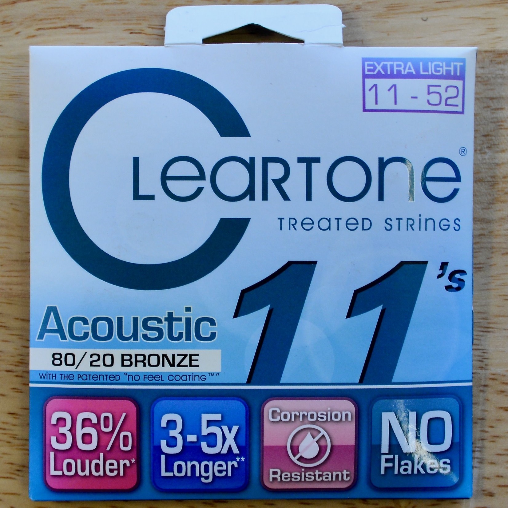 Cleartone Cleartone Treated Acoustic Strings 80/20 Bronze Extra Light