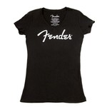 Fender Fender® Ladies Distressed Logo T-Shirt, Black