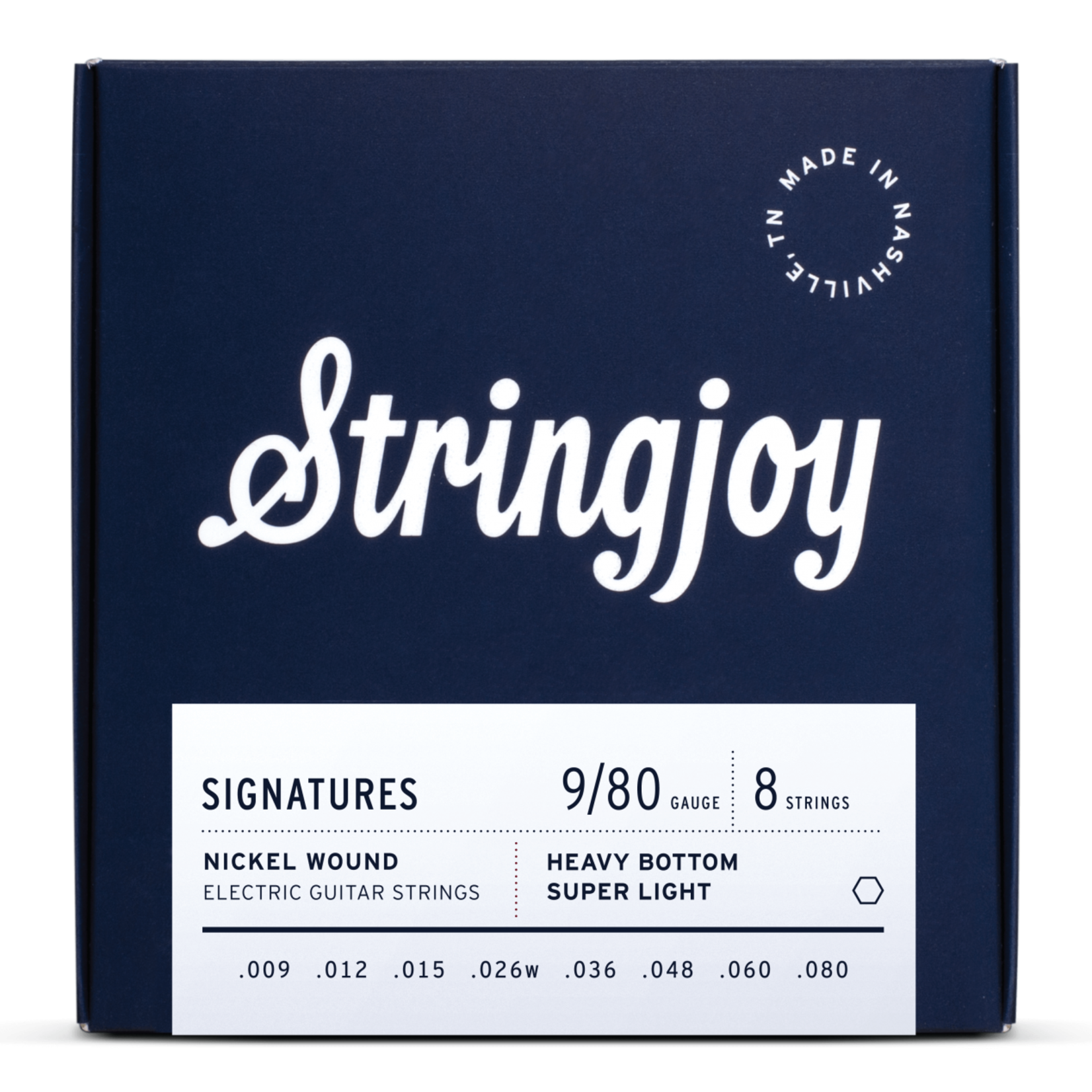 Stringjoy Stringjoy Signatures  8 String Heavy Bottom Super Light Gauge (9-80) Nickel Wound Electric Guitar Strings