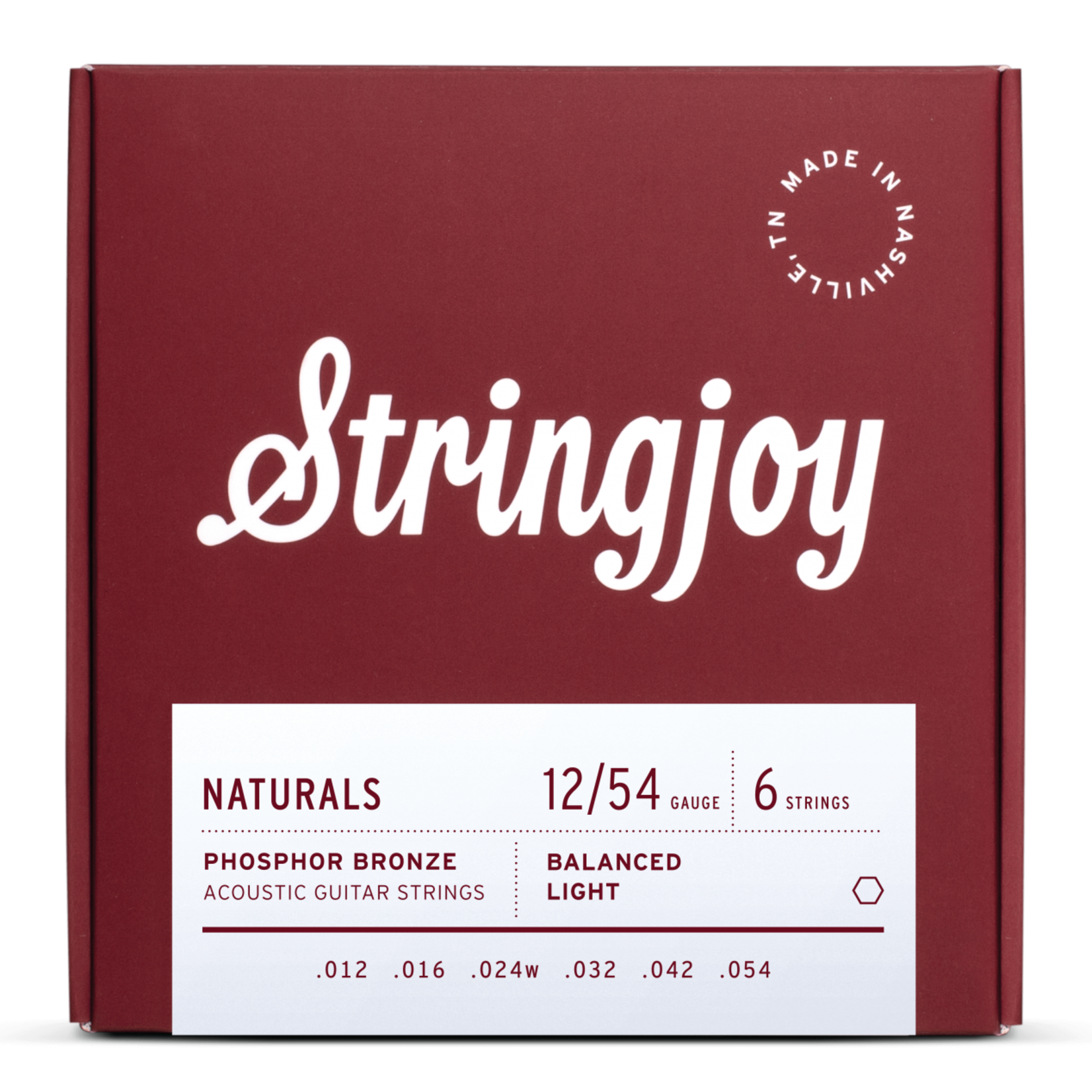 Stringjoy Stringjoy Naturals Light Gauge (12-54) Phosphor Bronze Acoustic Guitar Strings