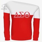 ΔΣΘ DST Off-the-Shoulder Color Block Sweatshirt