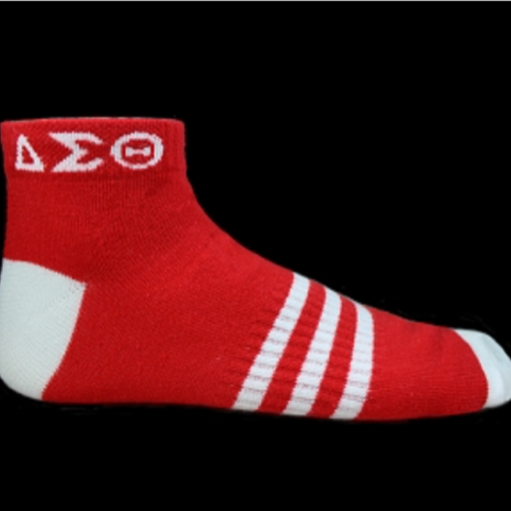 ΔΣΘ Red & White Ankle Socks