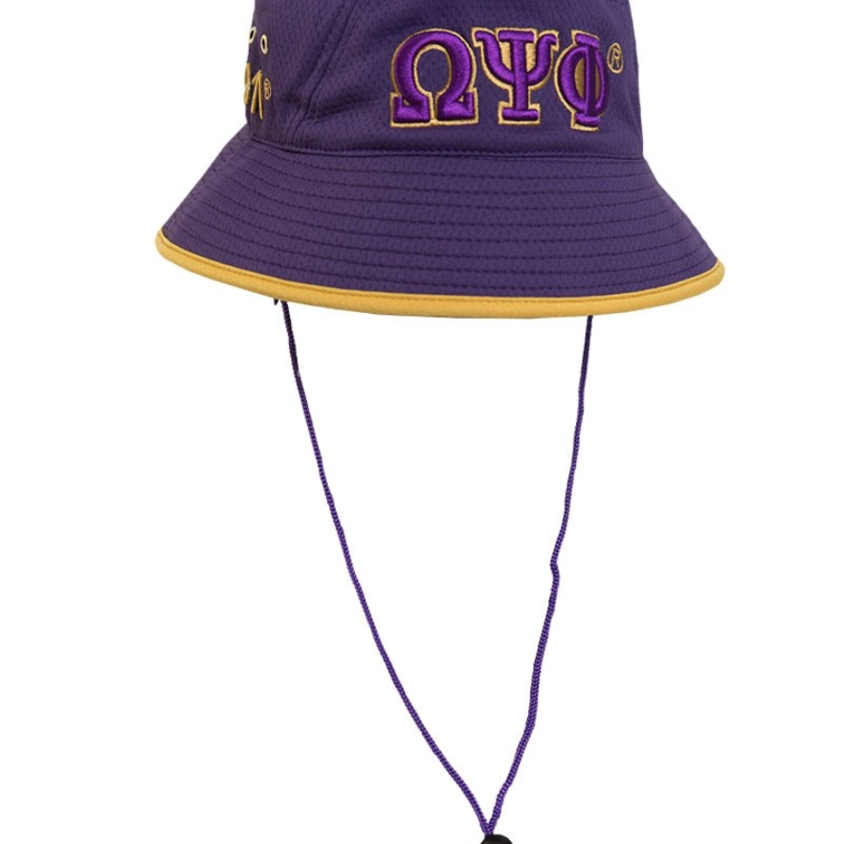 ΩΨΦ OPP Embroidered Bucket  Hat with Drawstring