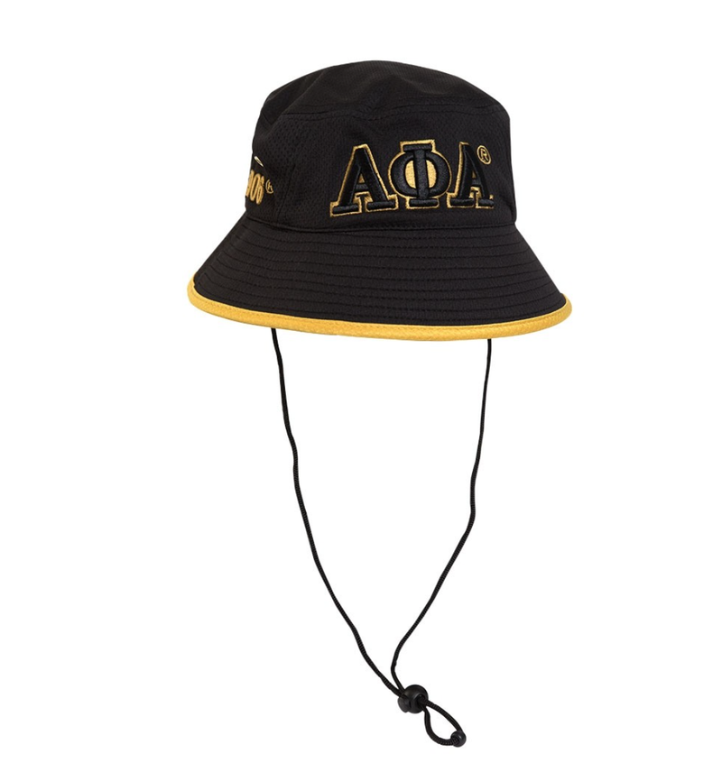 ΑΦΑ Embroidered Bucket  Hat with Drawstring