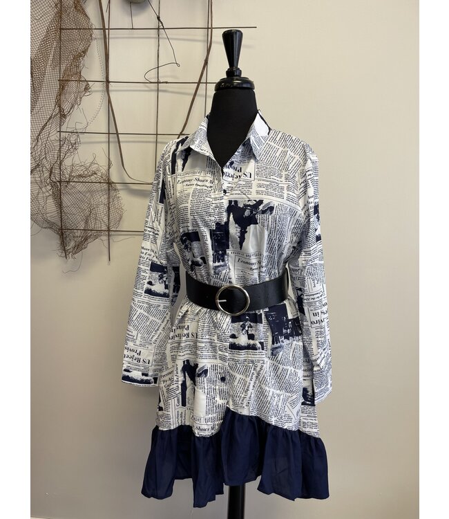 Newspaper Print  Dress