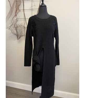 Medium Black Knit Sweater Cover