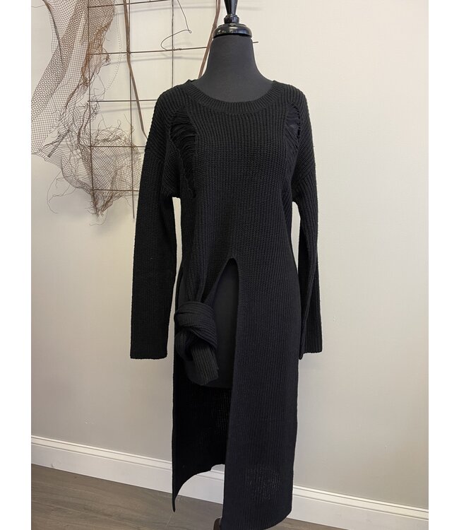 Medium Black Knit Sweater Cover
