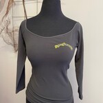 ΣΓΡ Small Charcoal Grey ¾” Sleeve Fitted Top