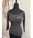 ΣΓΡ SALE! SGR Sigma Gamma Rho Stretch Charcoal Grey ¾” Sleeve Fitted Top  (M/L) (SP26)
