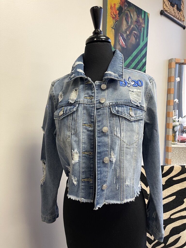 ΖΦΒ Ripped Denim Jacket