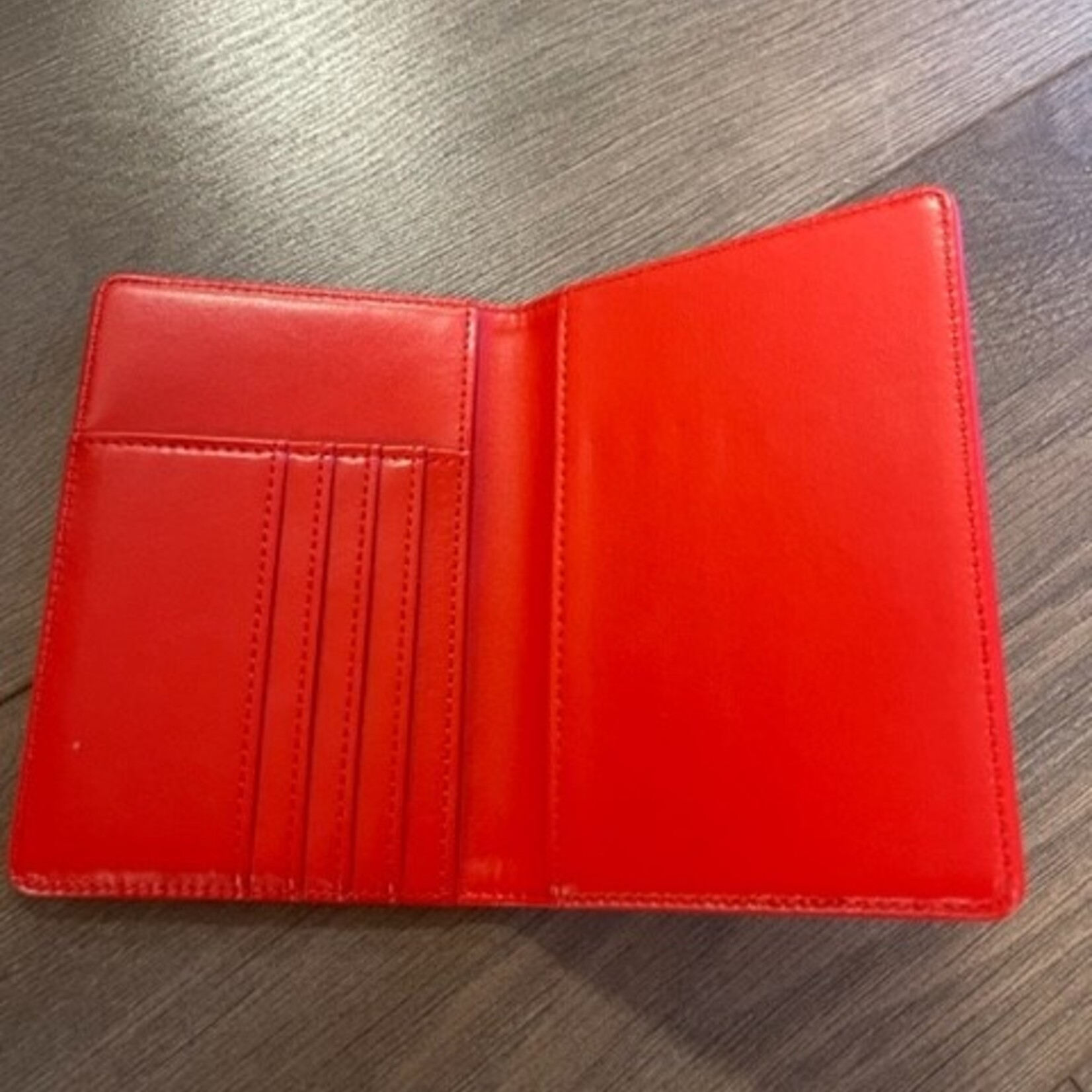 ΔΣΘ DST Red Leather Passport Cover