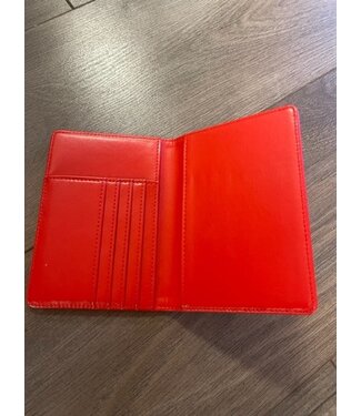 ΔΣΘ DST Red Leather Passport Cover (FA25)