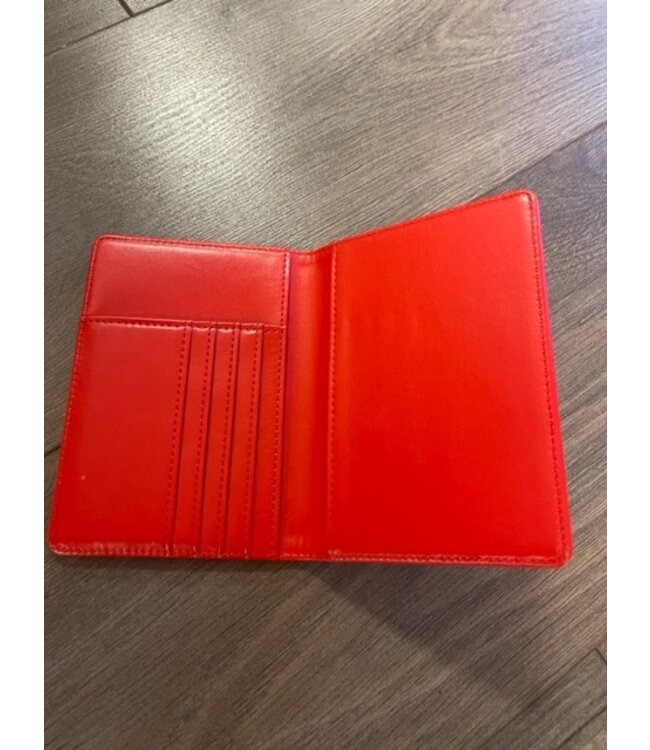 ΔΣΘ DST Red Leather Passport Cover