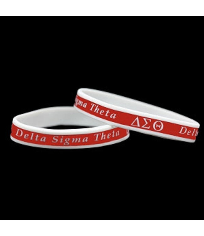 ΔΣΘ DST Silicone Red with White Bracelet