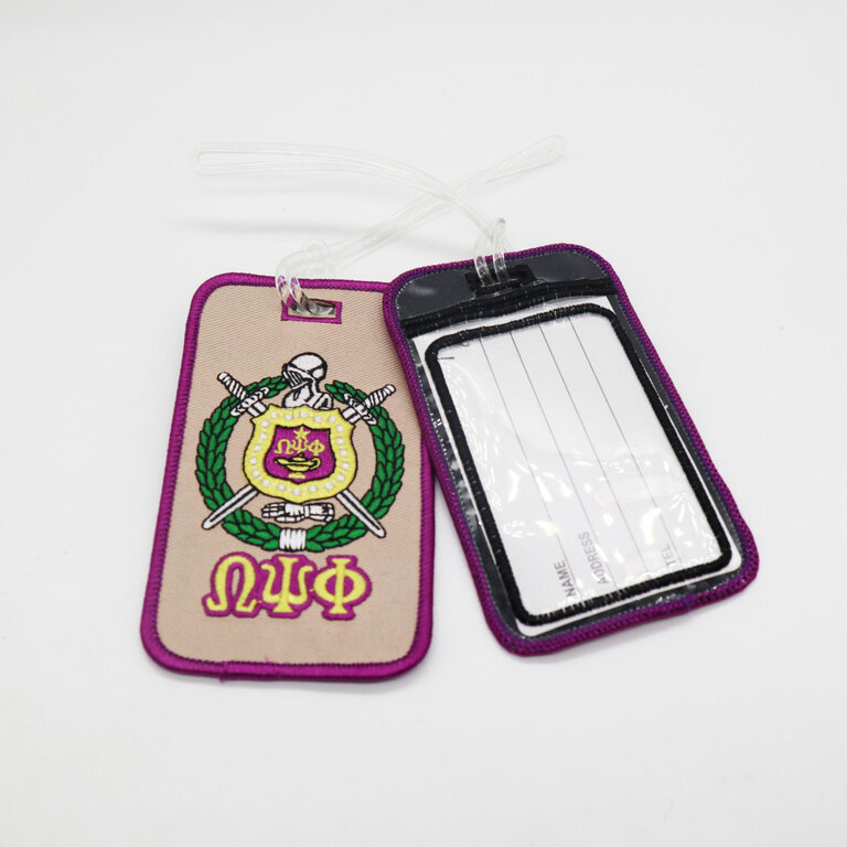 ΩΨΦ OPP Shield Embroidered Luggage Tag (*IS) (FA24)