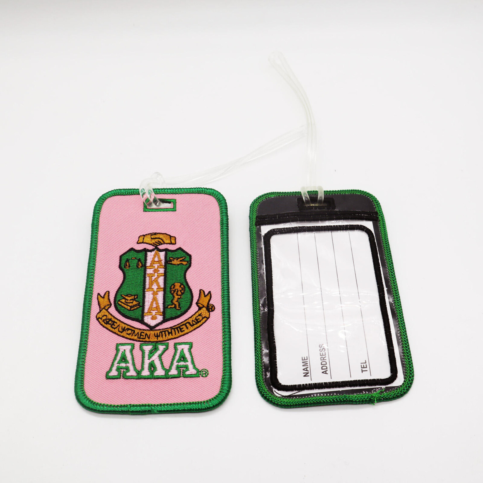 ΑΚΑ AKA Shield Embroidered Luggage Tag