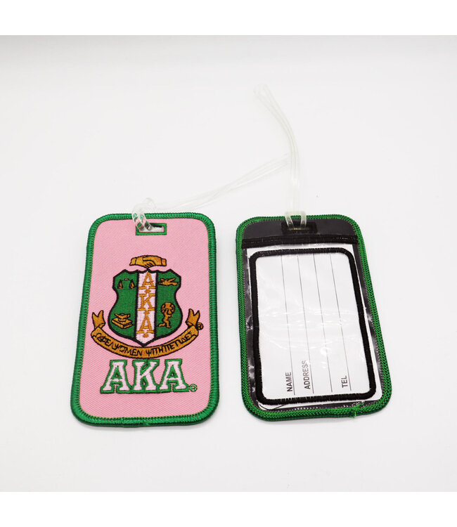ΑΚΑ AKA Shield Embroidered Luggage Tag