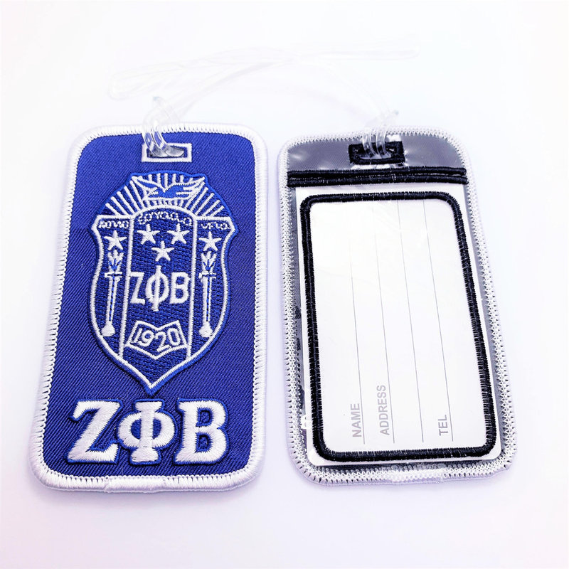ΖΦΒ Shield Embroidered Luggage Tag