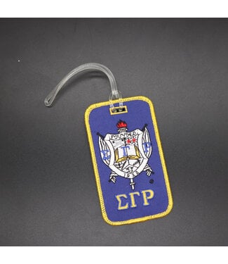 ΣΓΡ SALE! SGR Sigma Gamma Rho Shield Embroidered Luggage Tag (SP26)