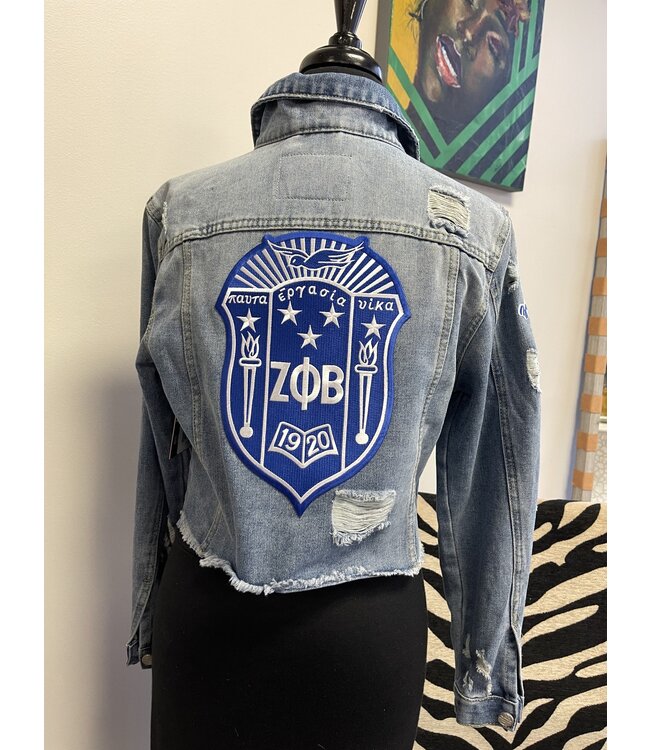 ΖΦΒ Ripped Denim Jacket