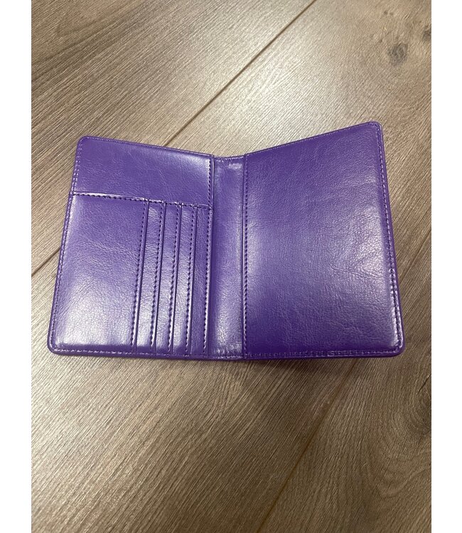ΩΨΦ Purple  Leather Passport Cover