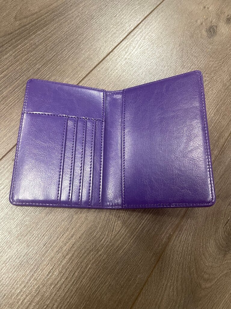 ΩΨΦ Purple  Leather Passport Cover