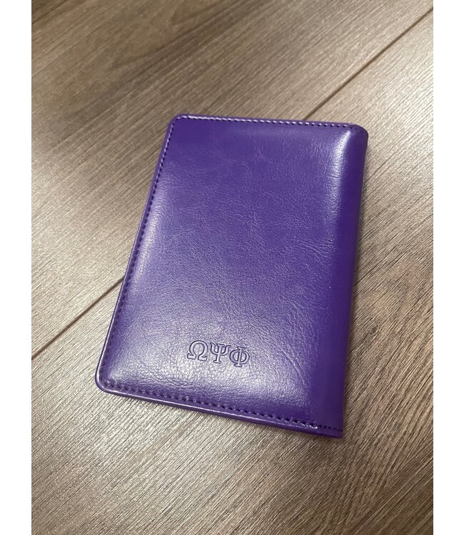 ΩΨΦ NEW! OPP Purple  Leather Passport Cover (FA25)