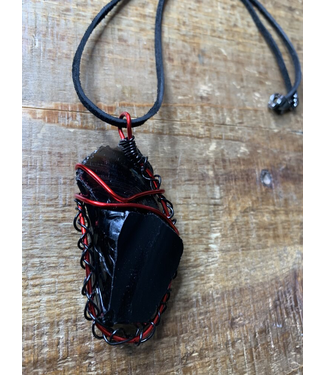 W Jazspire Black Obsidian III Necklace