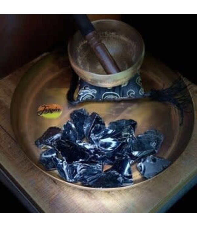 W Jazspire Small Black Obsidian Necklace