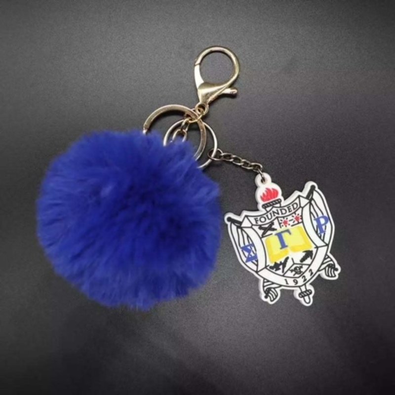 ZPB Sorority Puff Ball Keychain - d3 Creative Concepts, LLC