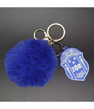 ΖΦΒ SALE! ZPB Zeta Phi Beta Sorority Puff Ball Keychain (SP26)