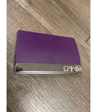 ΩΨΦ OPP Laser Engraved Business Card Holder(FA25)