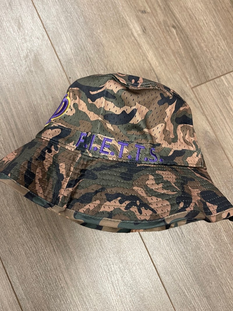 ΩΨΦ Embroidered Camouflage Bucket Hat Md