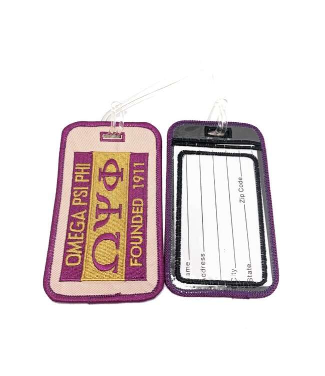 ΩΨΦ OPP 1911 Embroidery Luggage Tag (*IS)(FA24)