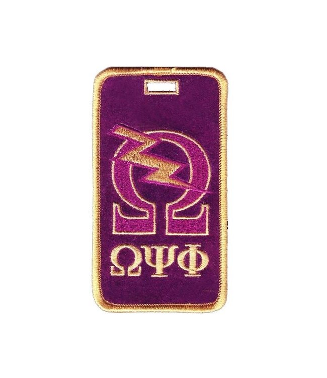 ΩΨΦ OPP "OMEGA" Embroidery Luggage Tag
