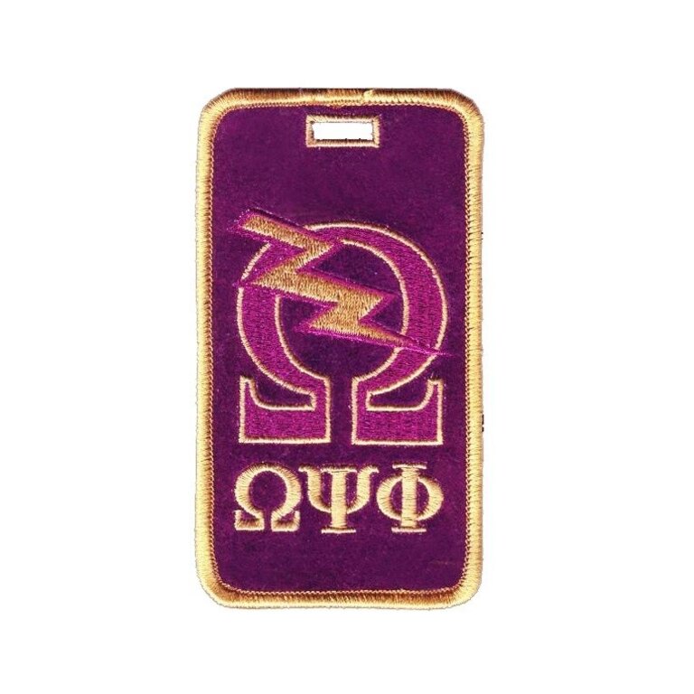ΩΨΦ OPP "OMEGA" Embroidery Luggage Tag