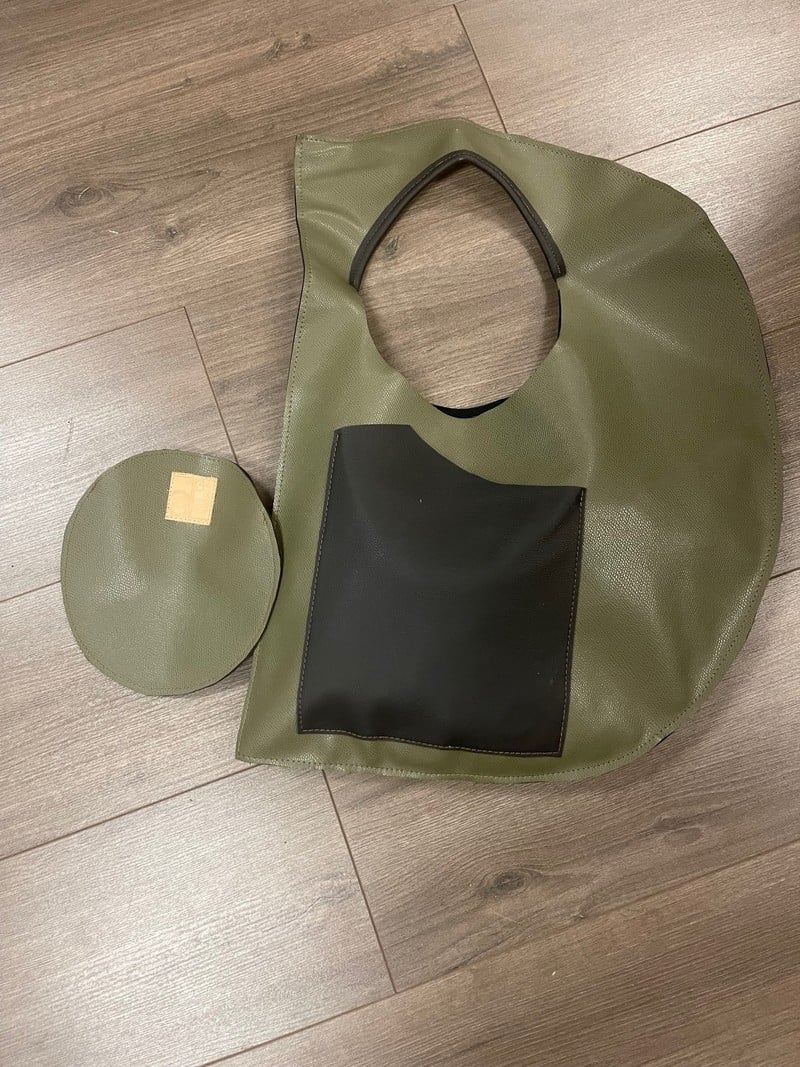 H Olive D Bag with Pouch